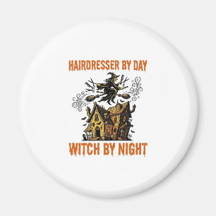 Kapsalon Heks Halloween Vintage Salon T-shirt_1 Magneet