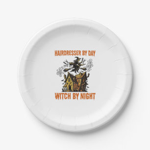 Kapsalon Heks Halloween Vintage Salon T-shirt_1 Papieren Bordje