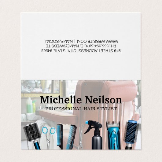 Kapsalon | Hulpmiddelen voor Kappers Visitekaartje (Buitenkant ongevouwen)