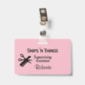Kapsalon ID Badge (Achterkant met clip)