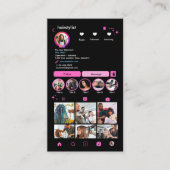 Kapsalon Instagram Modern Chique Salon QR Code Visitekaartje (Voorkant)