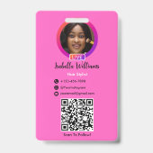 Kapsalon Instagram QR CODE Badge (Achterkant)
