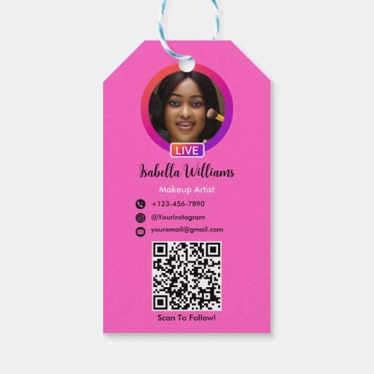Kapsalon Instagram QR CODE Cadeaulabel (Achterkant)