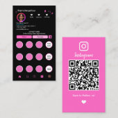 Kapsalon Instagram QR-code Klantenkaartje (Voorkant / Achterkant)