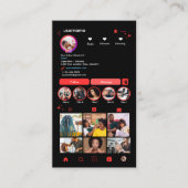 Kapsalon Instagram Rood | Social Media QR Code Visitekaartje (Voorkant)