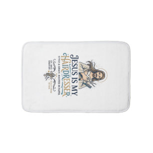 Kapsalon Jezus Kapsalon T-Shirt Inspiratie Badmat