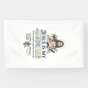 Kapsalon Jezus Kapsalon T-Shirt Inspiratie Spandoek