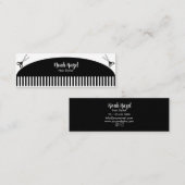 Kapsalon kam mini visitekaartje (Voorkant / Achterkant)