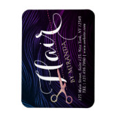 Kapsalon Kapper Beauty Roze Gouden Schaar Magneet (Verticaal)