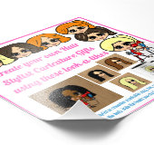 Kapsalon Kapper Caricatuur Maak Kit Foto Afdruk (Hoek)