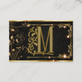 Kapsalon Kapper Gouden Letter Coiffeur Visitekaartje (Voorkant)