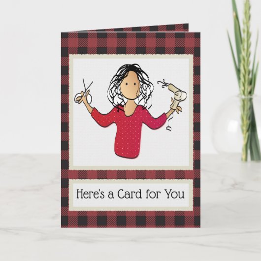 Kapsalon Kapper Kerst Dank Je Kaart  (Voorkant)