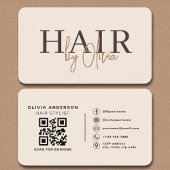 Kapsalon & kapper Professioneel Neutraal Beige Visitekaartje