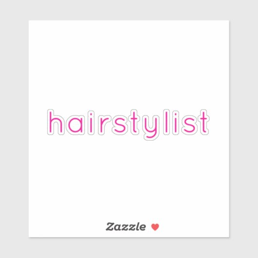 Kapsalon Kapper Roze Spa Salon Bruiloft Sticker (Vel)