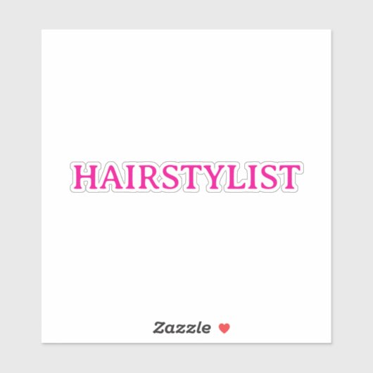 Kapsalon Kapper Roze Spa Salon Bruiloft Sticker (Vel)