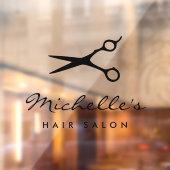 Kapsalon kapper salon logo raamsticker bord (Vel 2)