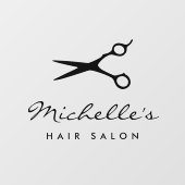 Kapsalon kapper salon logo raamsticker bord (Vel)