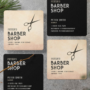 Kapsalon Kapper, Salon, Professionele Kapper Vierkante Visitekaartje