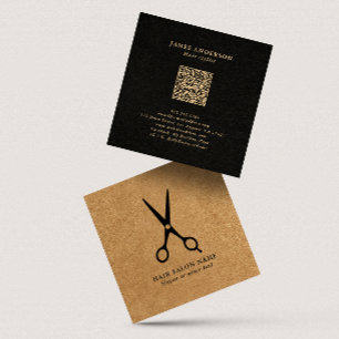 Kapsalon/Kapper Scharen Nep Kraft QR Code Vierkante Visitekaartje