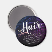 Kapsalon Kapper Schoonheid Roze Gouden Schaar Magneet (Voorkant / Achterkant)