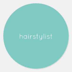 Kapsalon Kapper Teal Kantoor Winkel Spa Salon Ronde Sticker