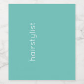 Kapsalon Kapper Teal Kantoor Winkel Spa Salon Wijn Etiket (Enkel label)