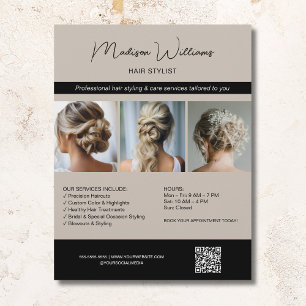 Kapsalon Kapsalon Salon 3 foto's QR Beige Flyer