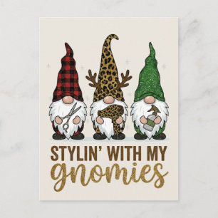 Kapsalon Kerststijl Met Mijn Gnomies Salon Feestdagenkaart
