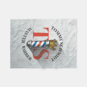 Kapsalon King Crown Herderstok Kapper Salon Fleece Deken (Voorkant (Horizontaal))