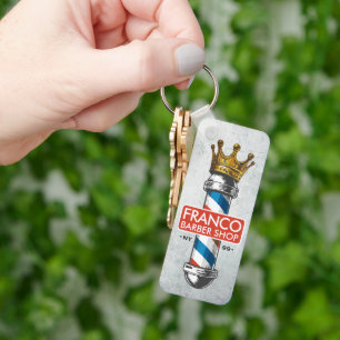 Kapsalon King Crown Herensalon Barberpaal Kappersz Sleutelhanger