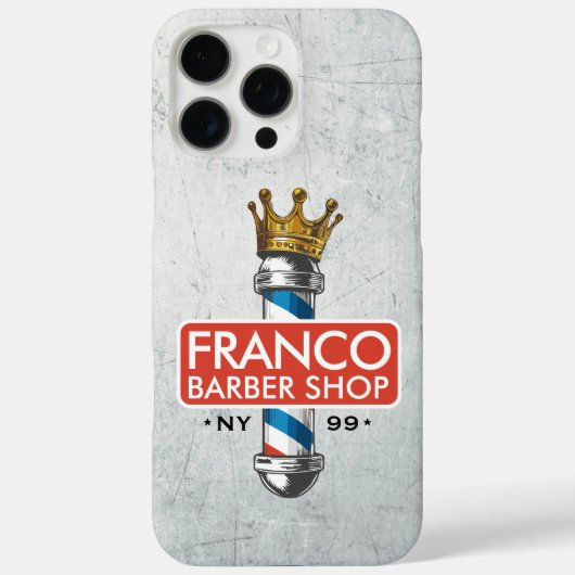 Kapsalon King Crown Kapper Paal Kapperszaak Case-Mate iPhone Case (Achterkant)