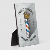 Kapsalon King Crown Kapper Winkel Haar Salon Fotoplaat (Zijkant)