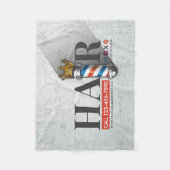 Kapsalon King Crown Kapper Winkel Kapperspaal Kapp Fleece Deken (Voorkant)