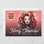 Kapsalon Klanten Zakelijk Kerstfeest  Feestdagenkaart (Voorkant)