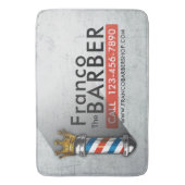 Kapsalon Koning Kroon Kapper Paal Kapsalon Badmat (Voorkant Verticaal)