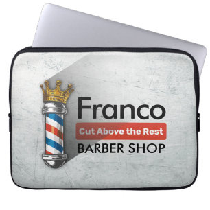Kapsalon Koning Kroon Kapper Paal Kapsalon Laptop Sleeve