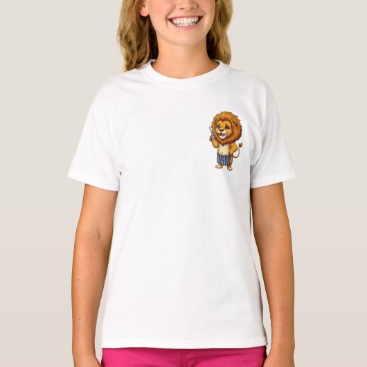 Kapsalon Leeuw Kinderen Kapsel T-shirt (Voorkant)