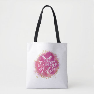 Kapsalon Leven Beautician Kapselstylist Roze Goud Tote Bag
