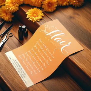 Kapsalon Make-up Salon Chic Oranje Gouden Scharen Flyer