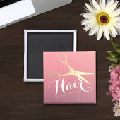 Kapsalon Make-up Salon Modern Roze Gouden Schaar Magneet