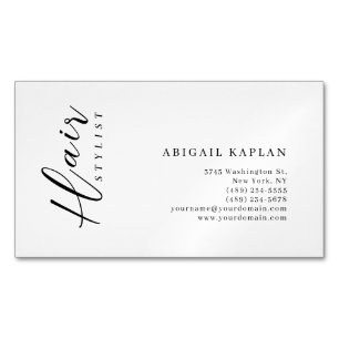 Kapsalon Moderne Minimalistische Elegante Eenvoud Magnetisch Visitekaartje