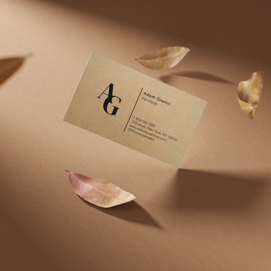 Kapsalon Monogram Kraft Visitekaartje