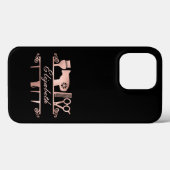 Kapsalon Monogram Rose Goud Kapper Case-Mate iPhone Case (Achterkant (horizontaal))