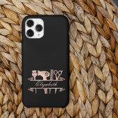 Kapsalon Monogram Rose Goud Kapper Case-Mate iPhone Case