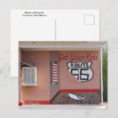 Kapsalon muurschildering op Route 66, New Mexico Briefkaart (Voorkant / Achterkant)