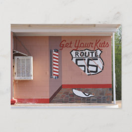 Kapsalon muurschildering op Route 66, New Mexico Briefkaart