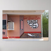 Kapsalon muurschildering op Route 66, New Mexico Poster (Voorkant)