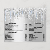 Kapsalon Nagels Wimpers Zilver Grijs Glitter Drupp Flyer (Achterkant)