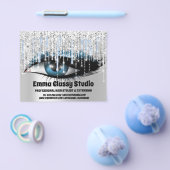 Kapsalon Nagels Wimpers Zilver Grijs Glitter Drupp Flyer (Enkel)