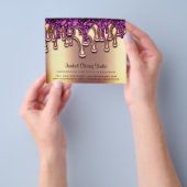 Kapsalon Nagelstylist Gouden Confetti Druppels Flyer (Hand)